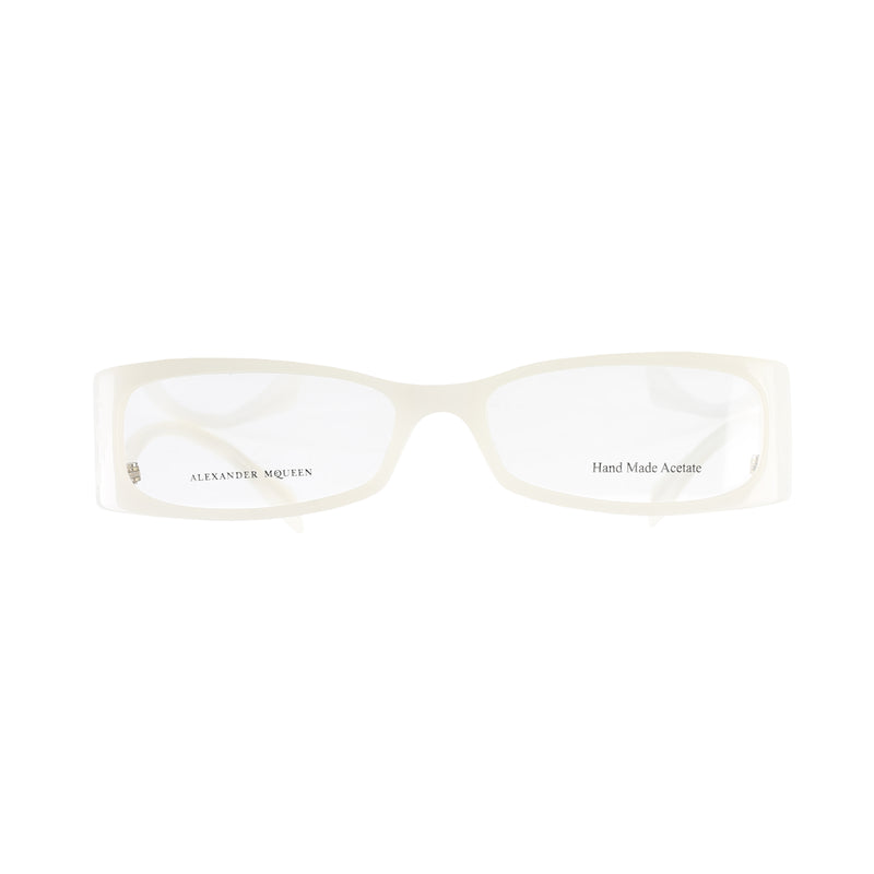 Alexander McQueen ’00s Milky White Flat Glasses thumbnail