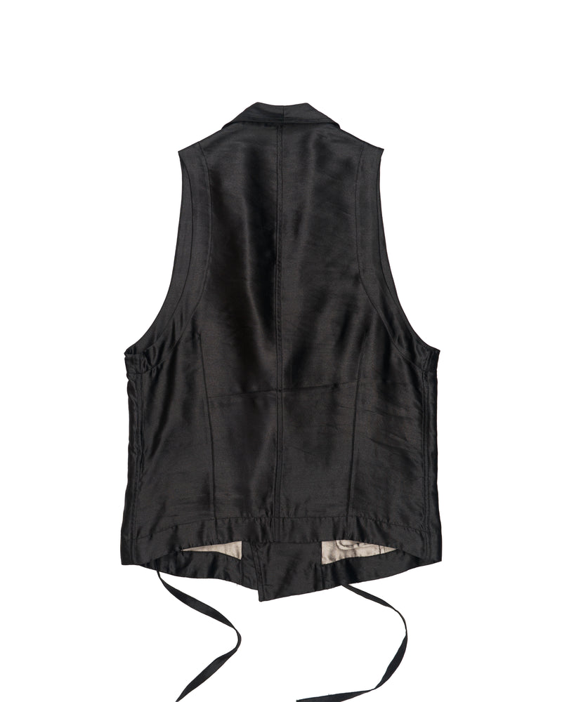 Ann Demeulemeester Double Breasted Waistcoat with Draped Lapel thumbnail