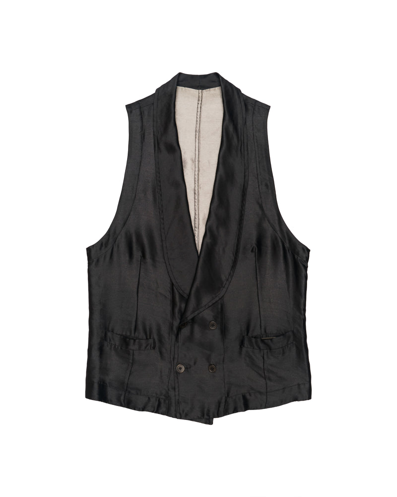 Ann Demeulemeester Double Breasted Waistcoat with Draped Lapel thumbnail