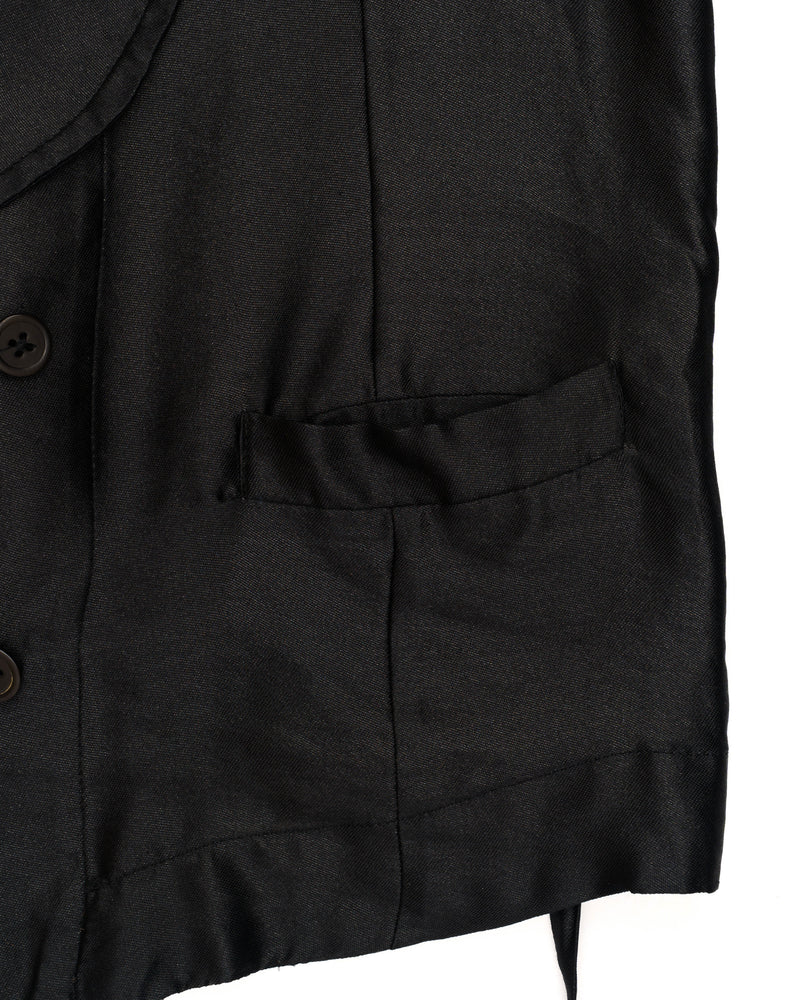 Ann Demeulemeester Double Breasted Waistcoat with Draped Lapel thumbnail