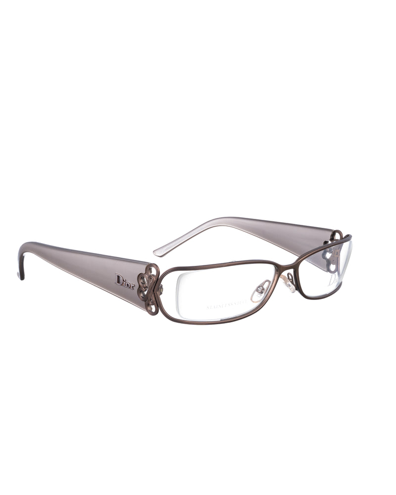 Dior Vintage Metal grey temples glasses thumbnail