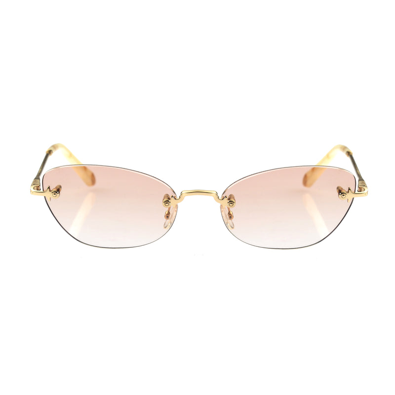 Chloe Yellow Gold Ivory Cat Eye sunglasses thumbnail