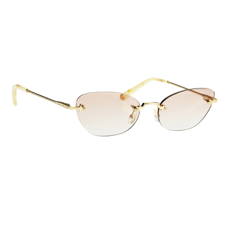 Chloe Yellow Gold Ivory Cat Eye sunglasses thumbnail