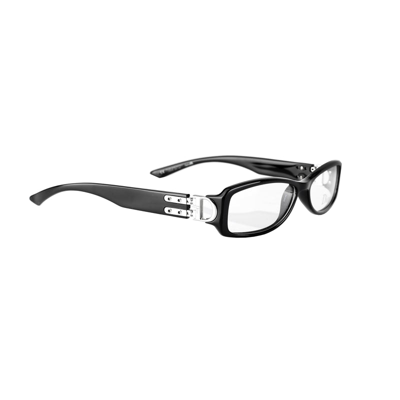 Christian Dior ’90s Lock Detail Black Rectangular Glasses thumbnail