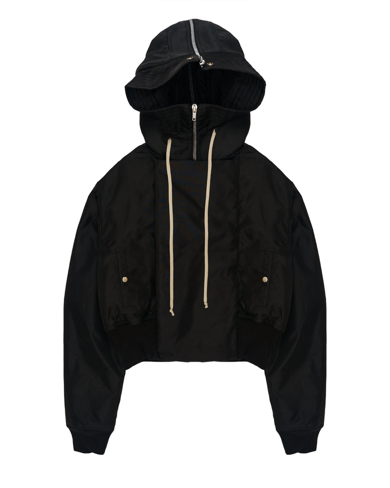 DRKSHDW Rick Owens Alice Cropped Padded Hooded Bomber Jacket thumbnail