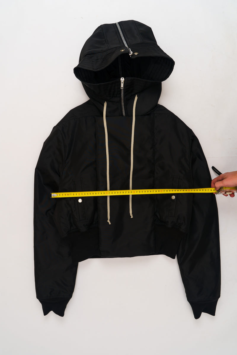DRKSHDW Rick Owens Alice Cropped Padded Hooded Bomber Jacket thumbnail