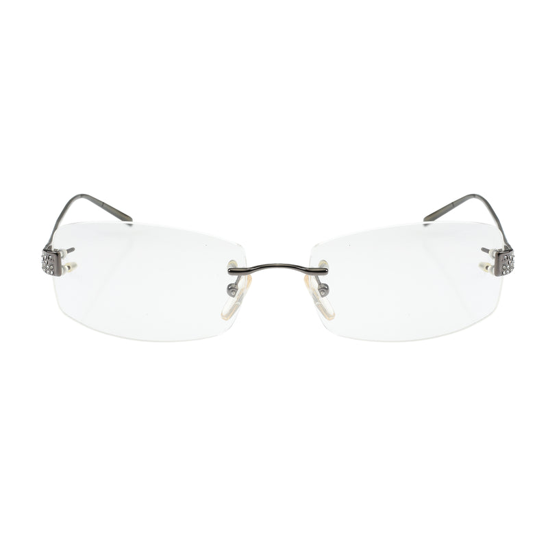 Fendi ’90s Rimless Crystal Square Frame Glasses thumbnail
