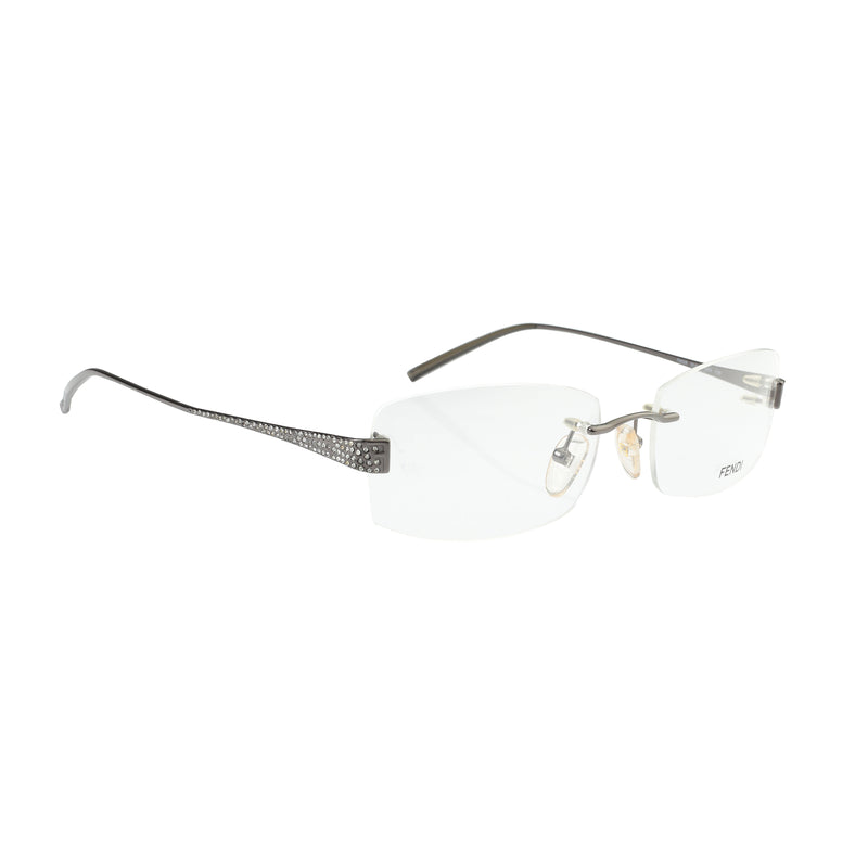 Fendi ’90s Rimless Crystal Square Frame Glasses thumbnail