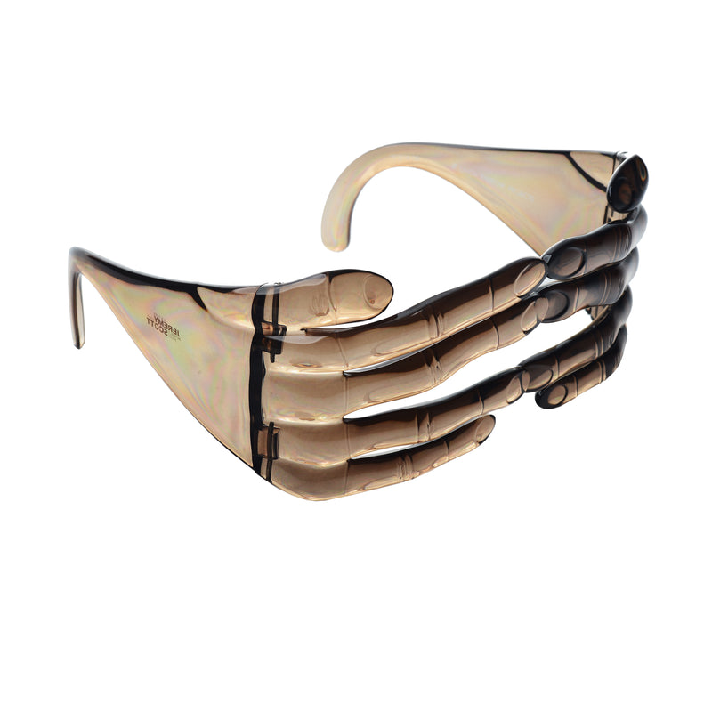 Jeremy Scott Clear Smoke Acetate Hands Frame sunglasses thumbnail