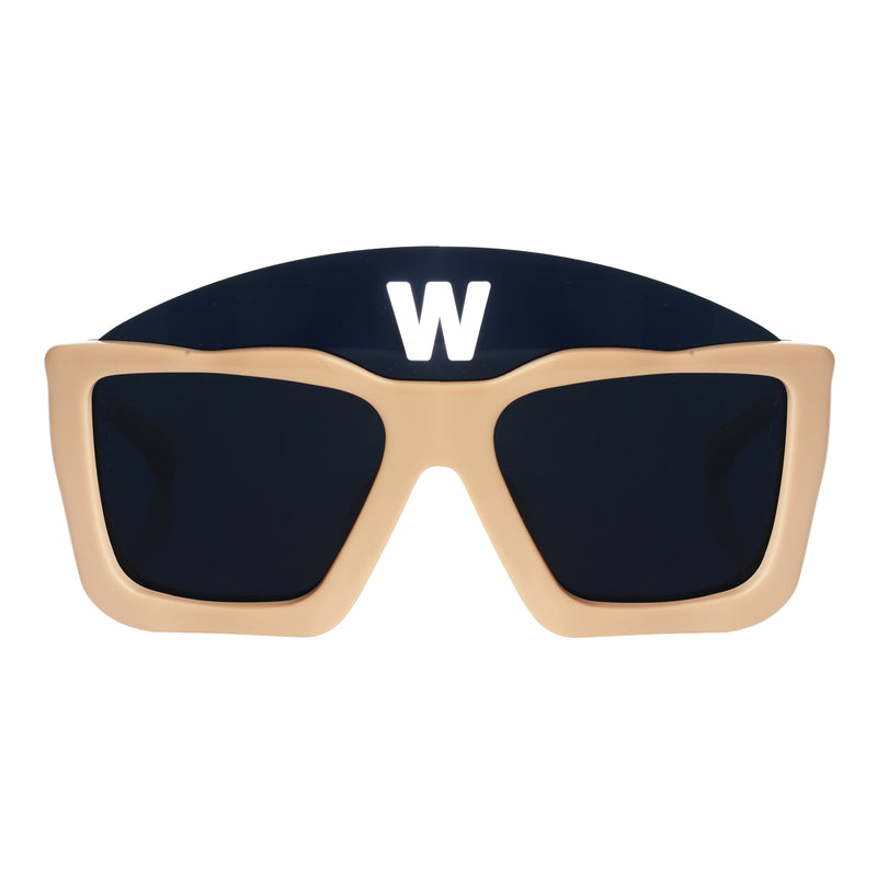 Walter Van Beirendonck Cream Acetate Square sunglasses thumbnail