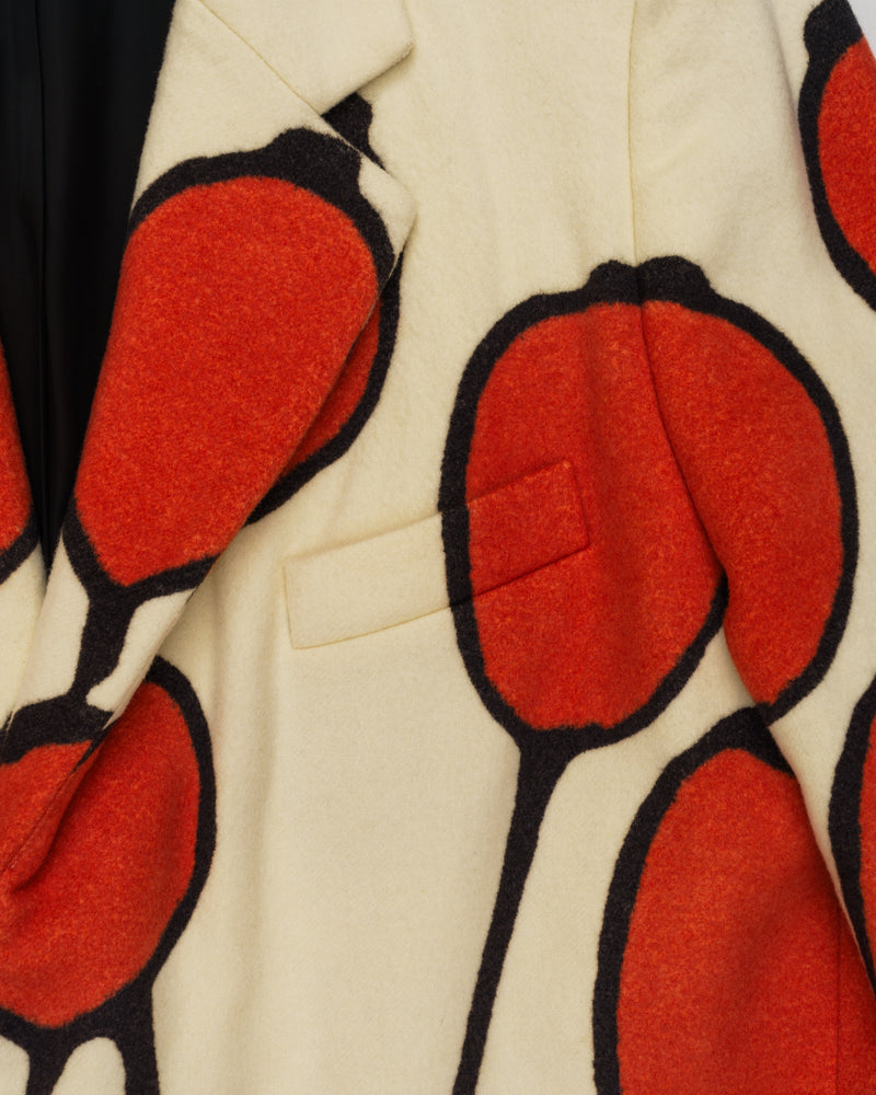 Loewe Herbarium Print Long Wool Coat thumbnail