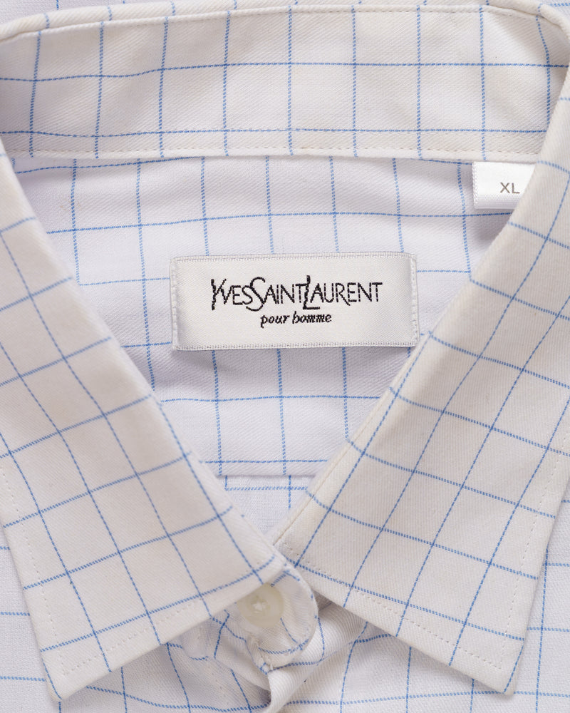 Saint Laurent short sleeve white and checkered shirt thumbnail