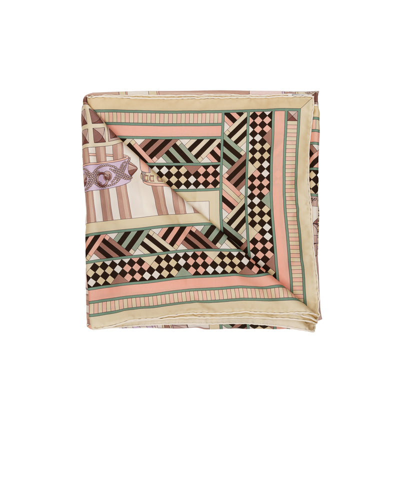 Hermès "Colliers de Chiens" Carré 90 silk multicolor pastel thumbnail