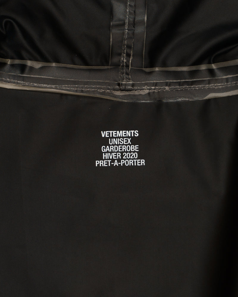 Vetements Unisex Anarchy Logo Hooded Raincoat thumbnail