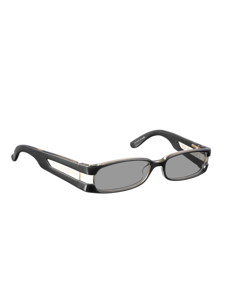 Yves Saint Laurent 00s Black Glasses with Transparent Elements thumbnail