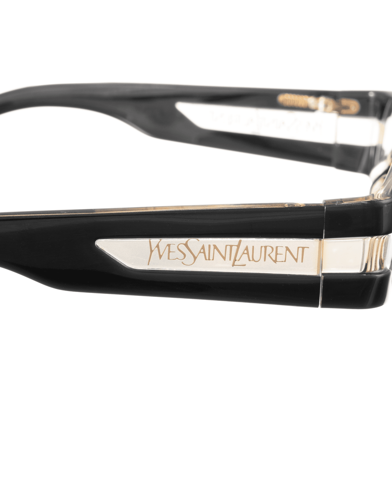 Yves Saint Laurent 00s Black Glasses with Transparent Elements thumbnail