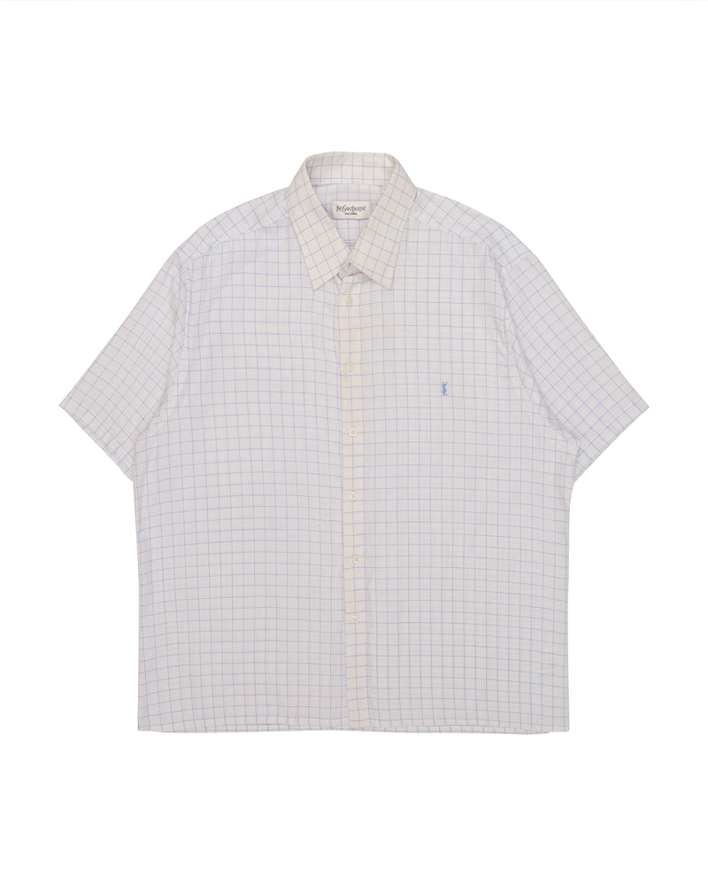 Saint Laurent short sleeve white and checkered shirt thumbnail