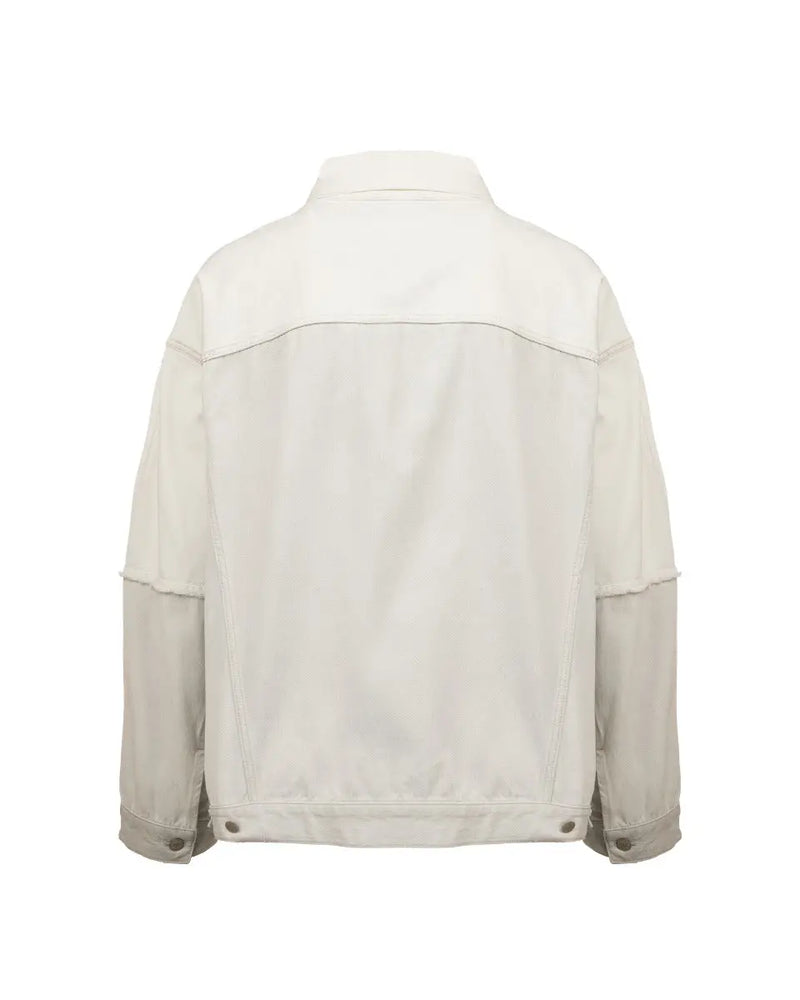 Acne Studios oversized two-tone denim jacket thumbnail