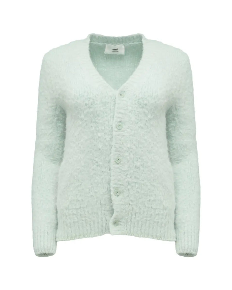 Ami Alexandre Mattiussi baby alpaca cardigan sweater thumbnail