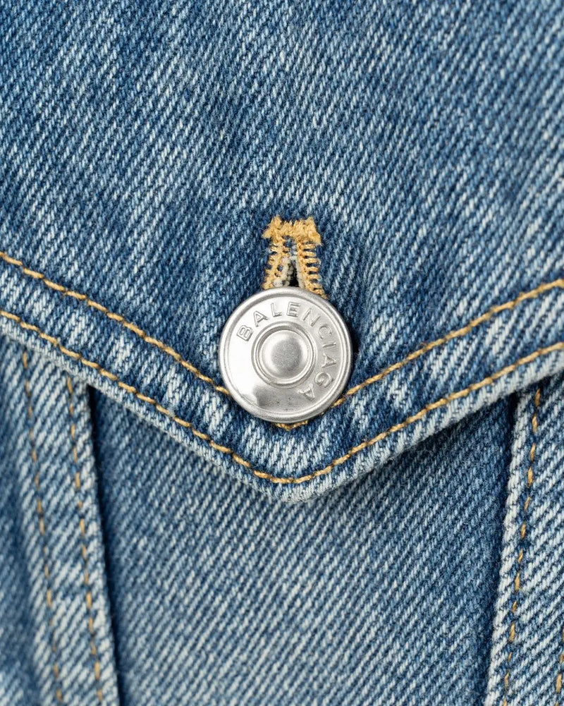 Balenciaga Bernie Sanders "2017" logo denim jacket thumbnail