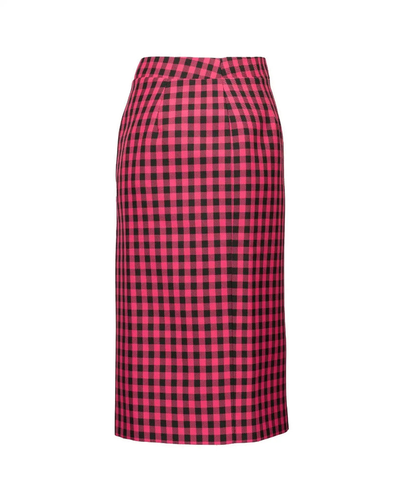 Balenciaga checked pencil skirt thumbnail