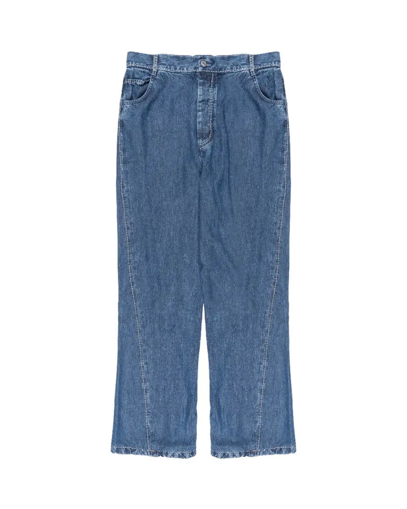 Bottega Veneta contrast-stitching fluid denim pants thumbnail