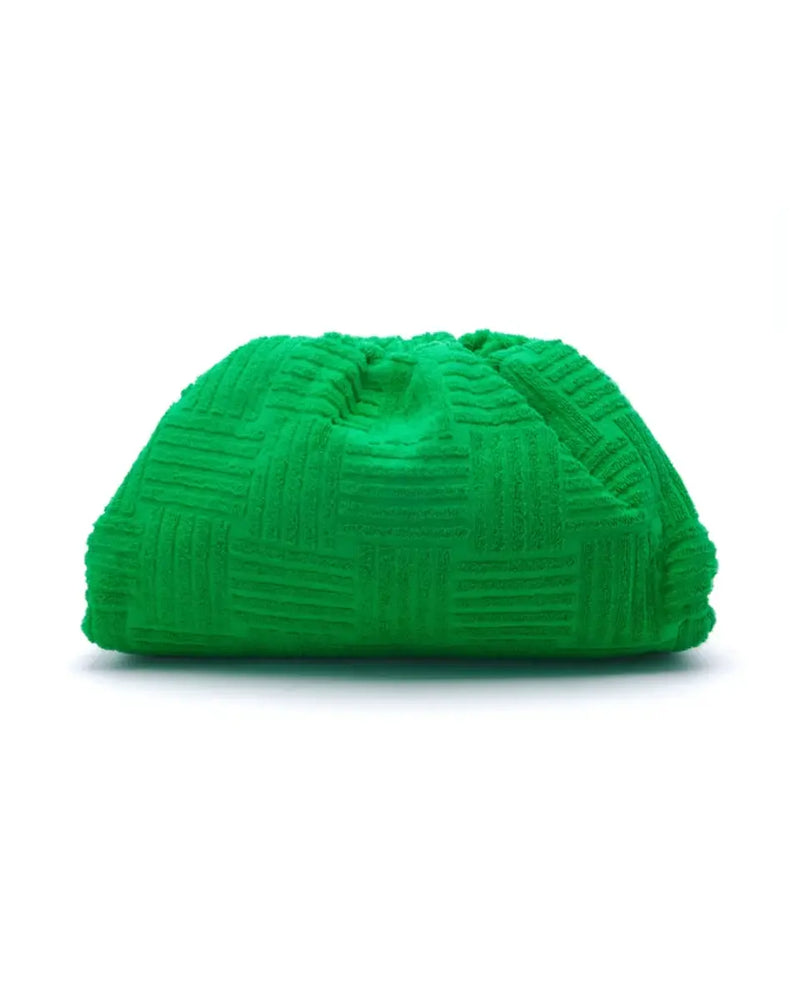 Bottega Veneta green towel jacquard teen pouch bag thumbnail