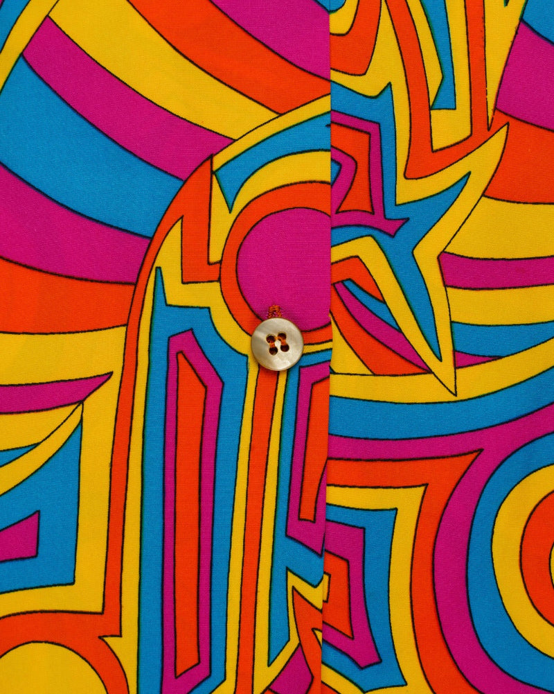 Burberry abstract motif button-up shirt thumbnail