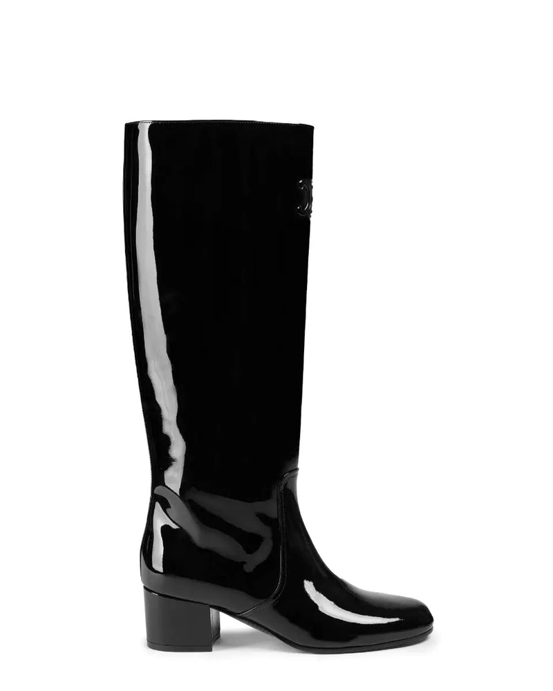 Celine Les Bottes Triomphe logo high boots thumbnail