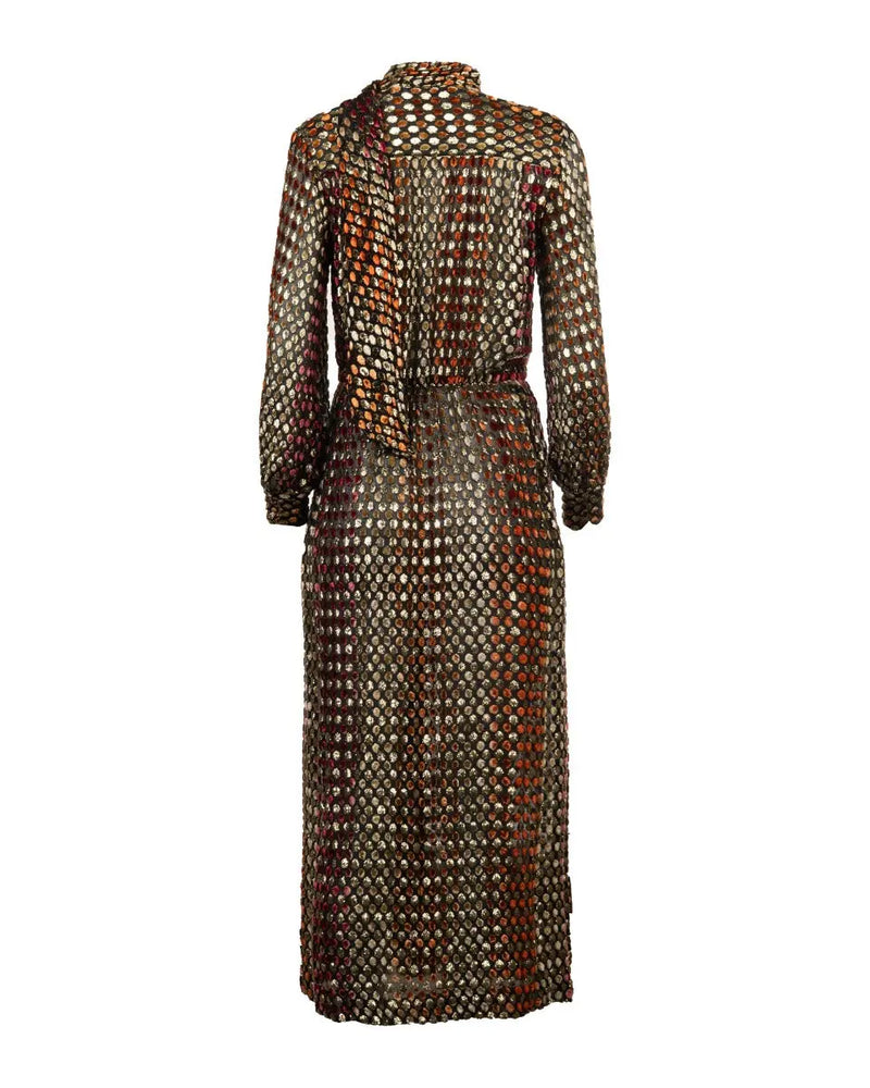 Celine sheer silk polka dot tinsel dress thumbnail