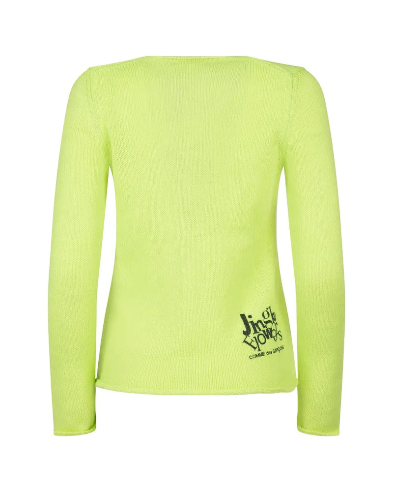 Comme des Garçons x Paul Morrison "Jingle Flowers" neon sweater thumbnail