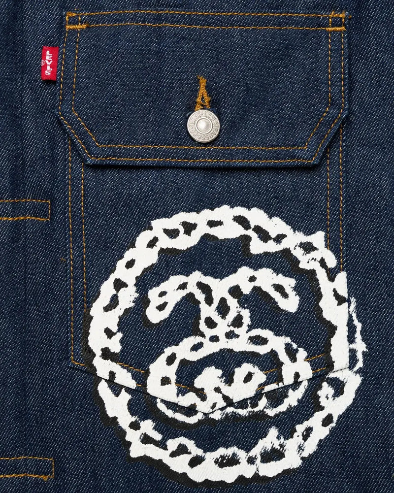 Denim Tears x Stüssy x Levi's type 2 raw denim jacket thumbnail