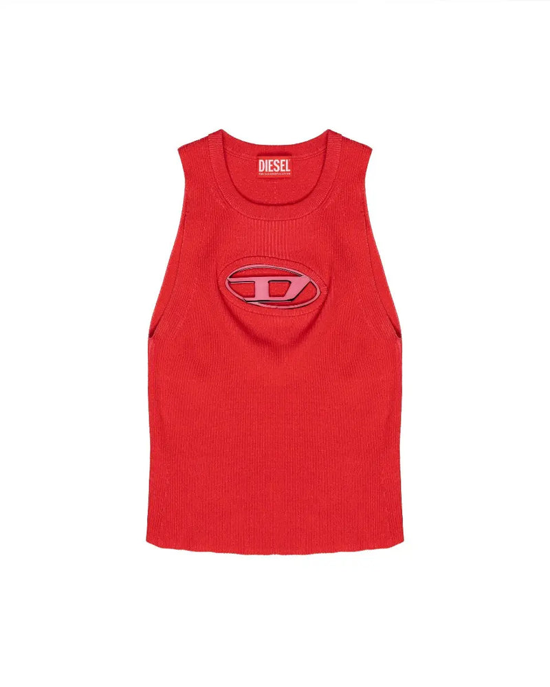 Diesel by Glenn Martens D-logo oval cut-out tank top t-shirt thumbnail