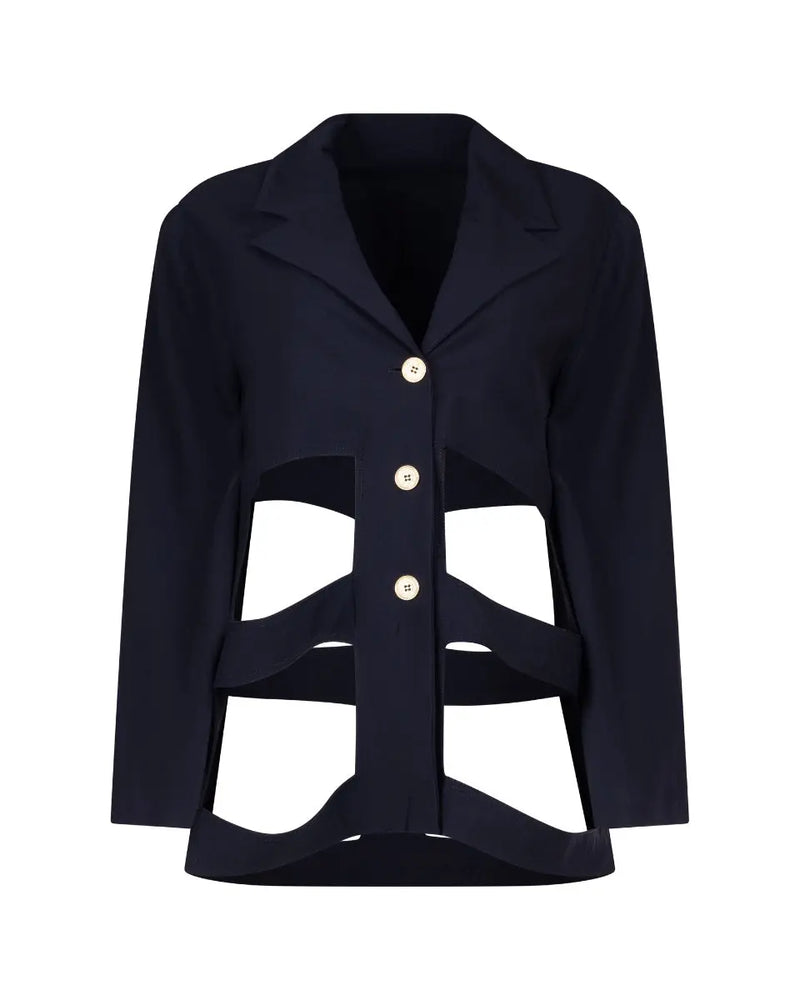 Dirk Van Saene cut-out panels blazer jacket thumbnail