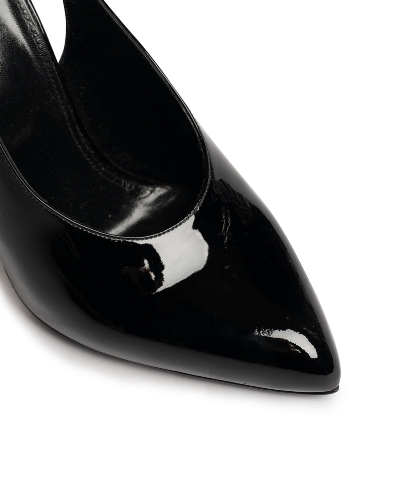 Saint Laurent Nico 110 patent leather slingback heel thumbnail
