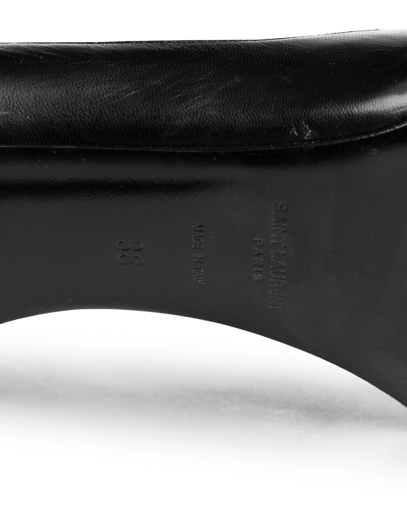 Saint Laurent Anja D'Orsay 105 black leather heels thumbnail