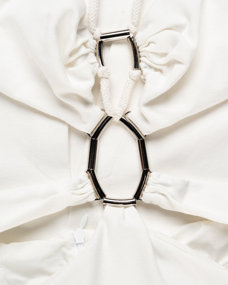 MISBHV 1-OF-1 metal frame open back white dress thumbnail