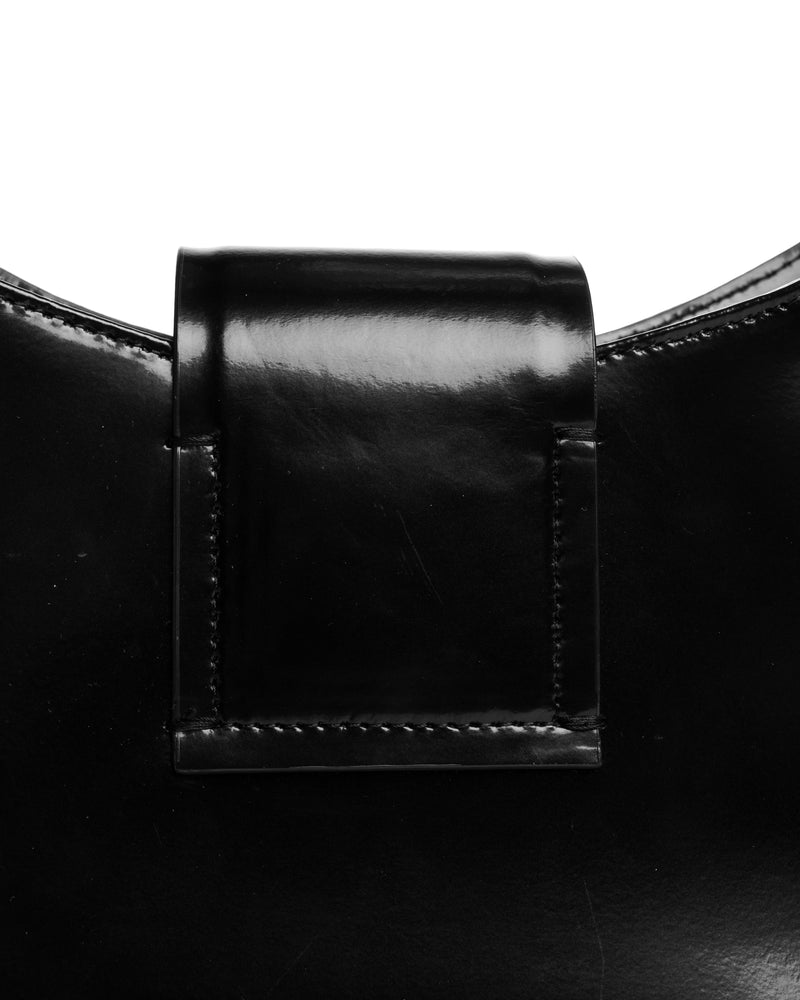 MISBHV metal logo plaque black leather shoulder bag thumbnail