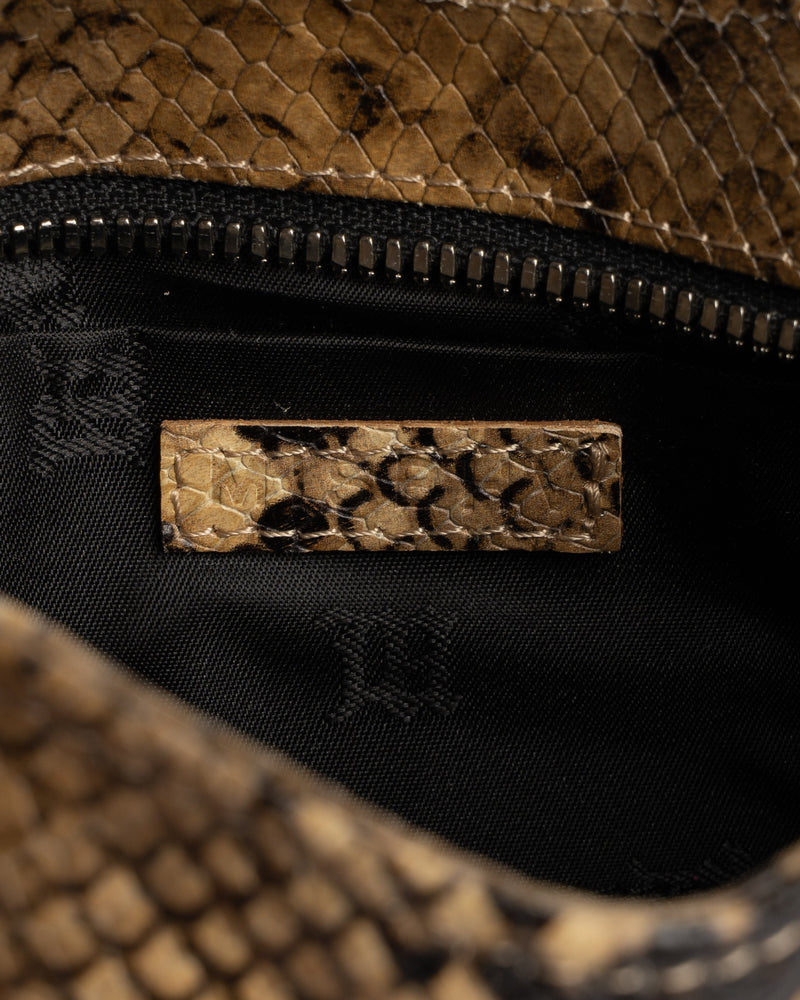 MISBHV metal logo plaque snake-embossed shoulder bag thumbnail