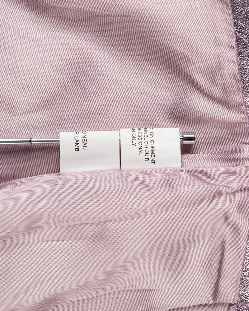 Thierry Mugler Couture faux-leather pink pencil skirt thumbnail