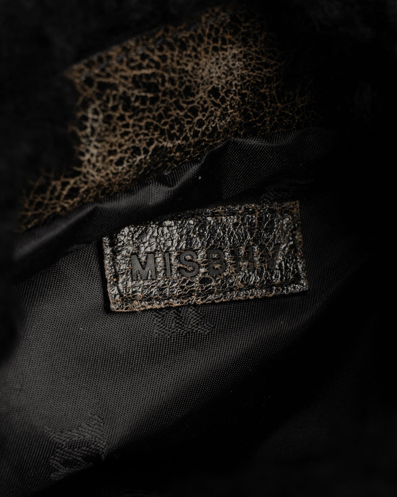 MISBHV Fetish brown shearling shoulder bag thumbnail
