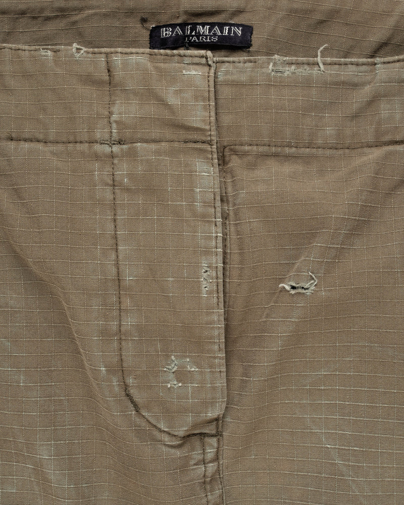 Balmain military cargo technical nylon mini skirt thumbnail
