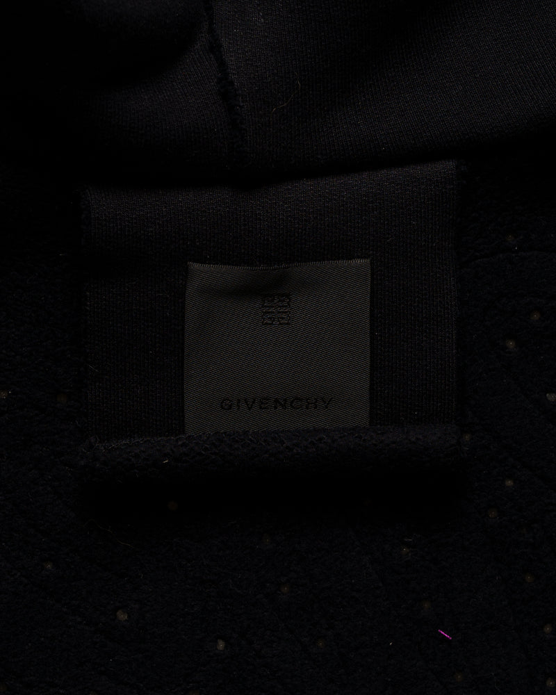 Givenchy pierced back logo hooded bomber jacket thumbnail