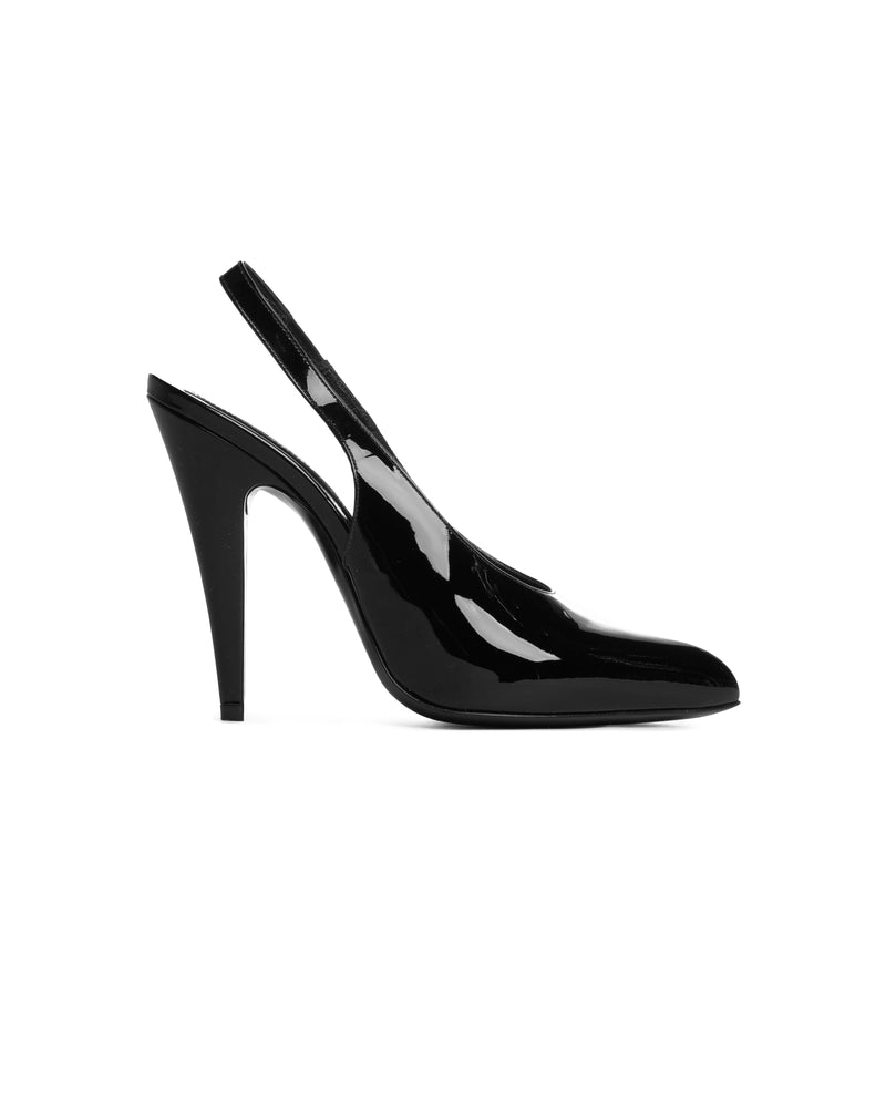 Saint Laurent Nico 110 patent leather slingback heel thumbnail