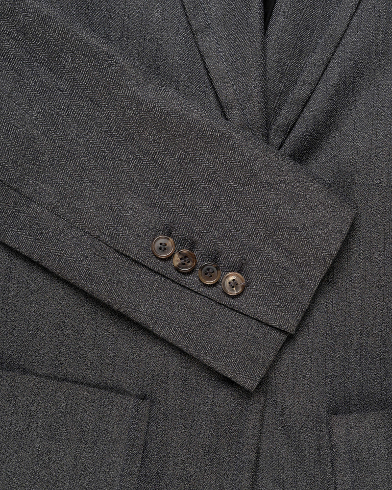 Ann Demeulemeester laced grey elongated blazer jacket thumbnail