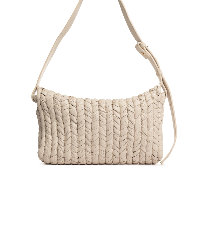 Nanushka The Square press-stud cream white shoulder bag thumbnail