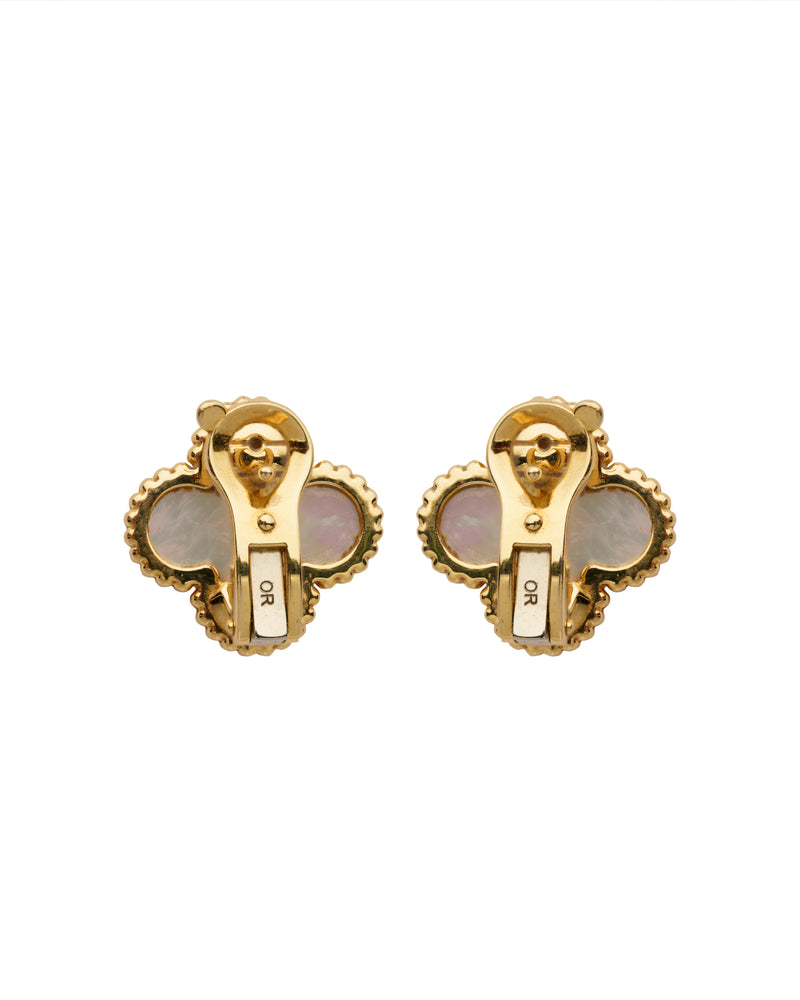 Van Cleef & Arpels Vintage Alhambra mother-of-pearl earrings thumbnail