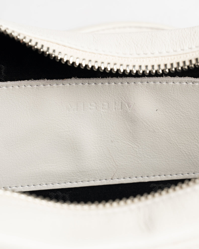 MISBHV chain white leather shoulder bag thumbnail