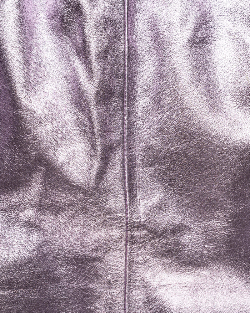 Thierry Mugler Couture faux-leather pink pencil skirt thumbnail