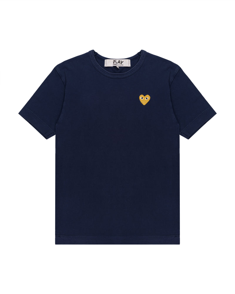 COMME des GARÇONS PLAY gold logo patch t-shirt thumbnail